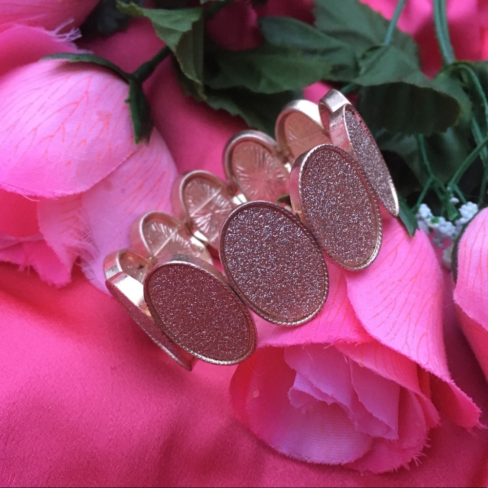 Glitzy Rose Gold Stretch Bracelet